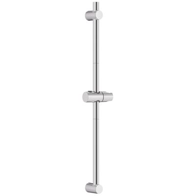 Barre de douche chromée 90 cm en acier inoxydable avec support de douchette réglable et curseur coulissant