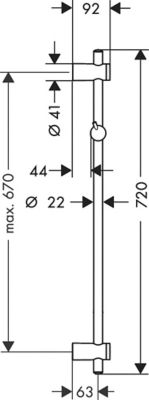 Duravit Shower Systems Colonne de douche en applique avec mitigeur