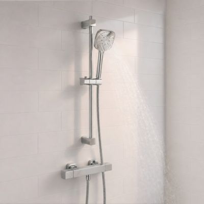 Barre de douche réglable chrome GoodHome Teesta