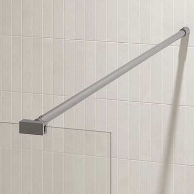 Barre de Fixation Chromée Recoupable pour Paroi de Douche - Longueur 100 cm