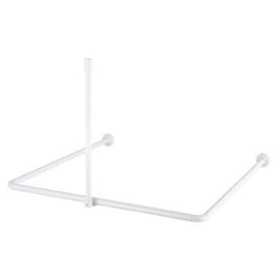 Barre de rideau de douche modulaire, blanc, Cooke & Lewis Nira
