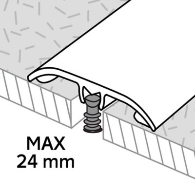Barre de seuil en aluminium décor bois GoodHome 37 x 930 mm DÉCOR 170