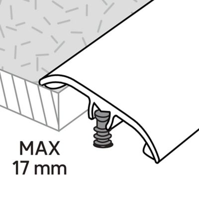 Barre de seuil en aluminium décor métal mat GoodHome 37 x 1 800 mm