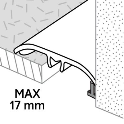 Barre de seuil en aluminium décor métal mat GoodHome 37 x 1 800 mm