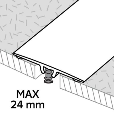 Barre de seuil extra-plate en aluminium décor métal mat GoodHome 35 x 1 800 mm