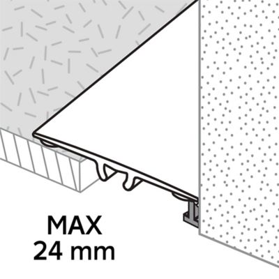 Barre de seuil extra-plate en aluminium décor métal mat GoodHome 35 x 930 mm