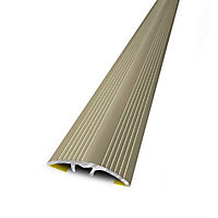 Barre de seuil universelle Dinac aluminium titium strié 27/83 cm
