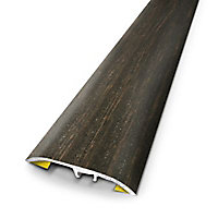 Barre de seuil universelle en métal coloris chêne périgord 83 x 3,7 cm.