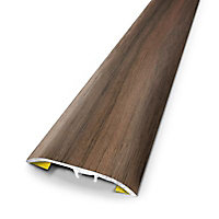 Barre de seuil universelle en métal coloris noyer amérique 83 x 3,7 cm.