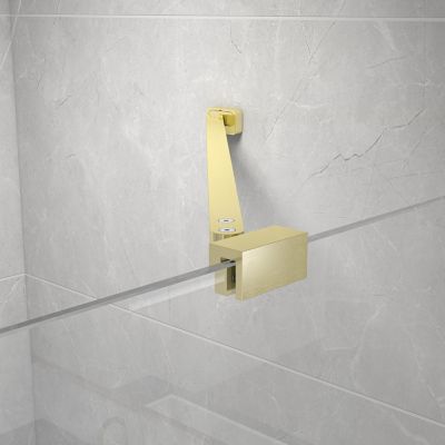 Barre de stabilisation dorée l.70 cm pour paroi de douche à l'italienne, GoodHome Ledava
