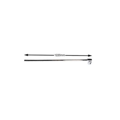 Barre de stabilisation murale pour paroi de douche, 122 cm, aspect chromé