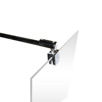 Barre de stabilisation murale pour paroi de douche, 122 cm, aspect chromé