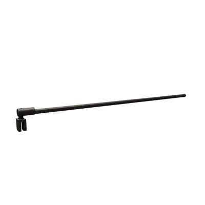 Barre de stabilisation universelle 122 cm pour paroi de douche d'épaisseur de verre de 5 à 8 mm, noir, Schulte