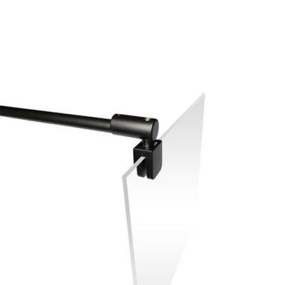 Barre de stabilisation universelle 122 cm pour paroi de douche d'épaisseur de verre de 5 à 8 mm, noir, Schulte