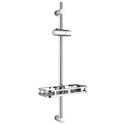 Barre Douche inox 70 cm avec Support Pommeau Douche /étagère douche,fixations murales réglables,support douchette,chromé