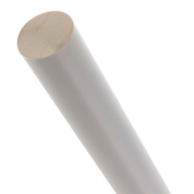 Barre à rideaux en Bois Blanc Diam.28mm de 150cm - Boulet