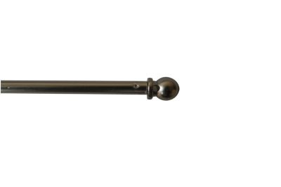 BARRE RIDEAUX EXTENSIBLE 70-110CM CHROME MAT BOULES - INVENTIV