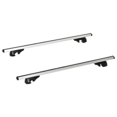 Barres de toit de voiture verrouillables 2 clés fournies dim. 135L x 5,5l x 7H cm aluminium noir