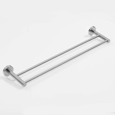 Barre de serviette de bain double, 30 cm, 40 cm, 50 cm, en acier inoxydable pour