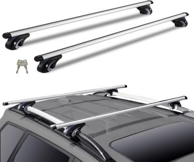 Barres transversales de Toit universelles, 135 cm, Barre supérieure de Voiture en Aluminium, Compatible Rails latéraux surélevés