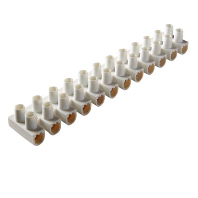 Barrette de connexion 12 X 2 entrées Diall 25 mm² / 60 A