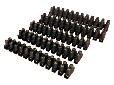 Barrette de domino électrique 10mm² - 12 connexions en laiton