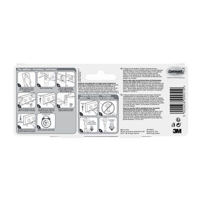Barrette Porte-clés Command Blanc Nacré - Accroche Sans Percer, Support 900g, 6 Languettes
