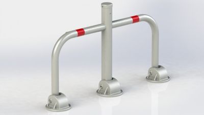 Barrière de parking rabattable 3 pieds, Lot de 26 pièces.
