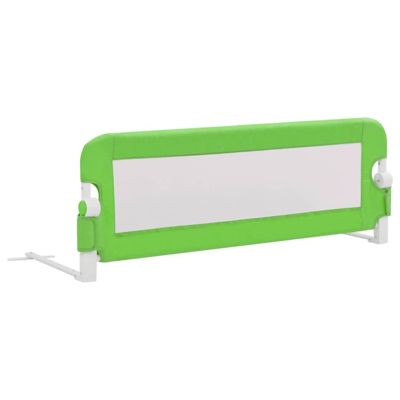 Barrière de sécurité de lit d enfant Vert 120x42 cm Polyester