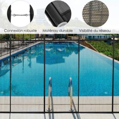 Barriere de Piscine Pliable Securite pour Enfants ou Animaux Domestiques 360 x 120 CM