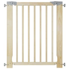 Barrière de sécurité Barriere de Securite porte et escalier 75-82cm sans  perçage, adaptée pour les enfants ,animaux auto-close métal blanc