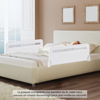 Barriere de Securite Enfant 100 cm, Barrière de Lit Bébé Rabattable ...