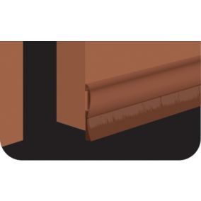 Bas de porte pvc brosse marron ép.25 mm L.100 cm