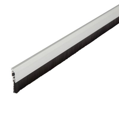 Bas de porte aluminium brosse Volden noir L.1 m