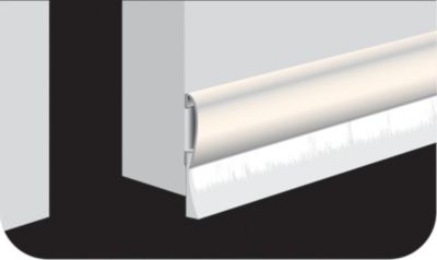 Bas de porte aluminium sol irrégulier à visser Premium blanc 93 cm 3M