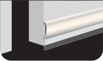 Bas de porte aluminium sol lisse à visser Premium blanc 93 cm 3M