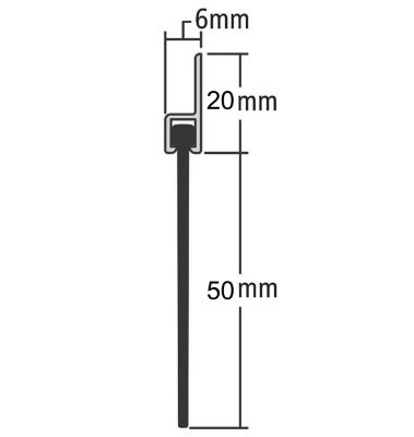 Bas de porte de garage alu Diall argent 125 cm (lot de 2)