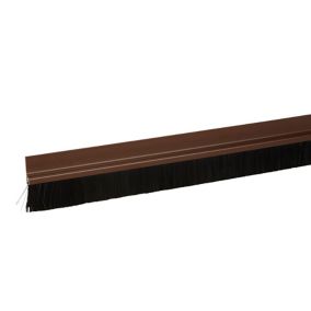 Bas de porte pvc brosse marron ép.25 mm L.100 cm