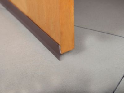 Bas de porte pvc caoutchouc marron ép.25 mm L.100 cm