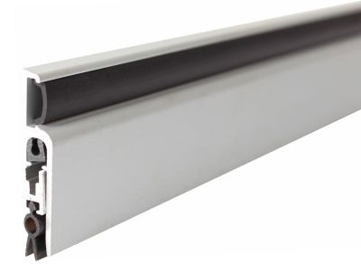 Bas de porte sol alu pivotant Diall blanc L.93 cm