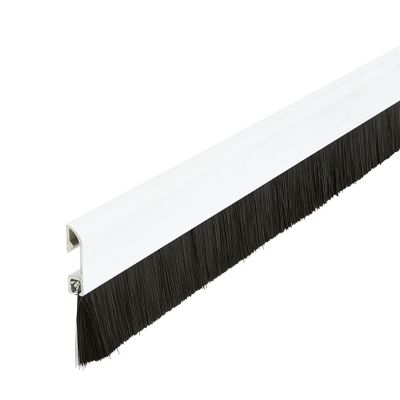 Bas de porte sol aluminium brossé Diall blanc L.100 cm