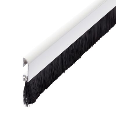 Bas de porte sol aluminium brossé Diall blanc L.100 cm