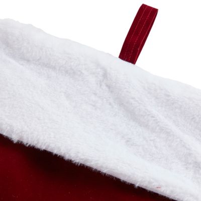 Bas de velours tradition nordique rouge et blanc