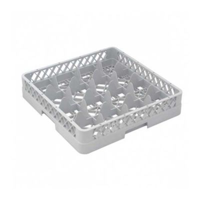 Base 16 Compartiments 500 x 500 x 100mm - Casier de Lavage pour verres - Gris - Matériel CHR Pro