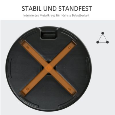 Base de Parasol HDPE, 30kg, Stabiles Halt für Sonnenschirme 38 ,48 mm