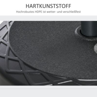 Base de Parasol HDPE, 30kg, Stabiles Halt für Sonnenschirme 38 ,48 mm