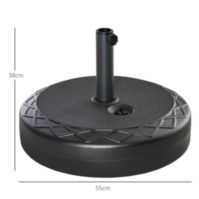 Base de Parasol HDPE, 30kg, Stabiles Halt für Sonnenschirme 38 ,48 mm