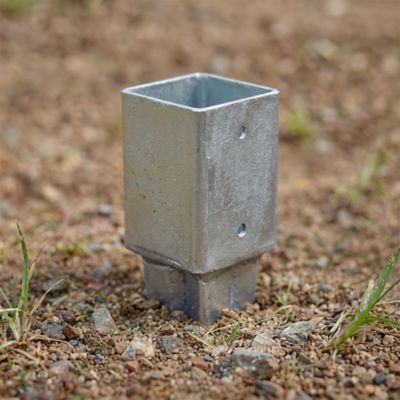 Base pour poteau galvanisé à enfoncer 7 x 7 x 75 cm, Blooma