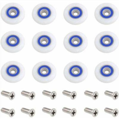 BASHLWUA 12 pcs Roulette Porte Douche Roulettes pour Porte de Douche Roulette Porte Douche Roues Roulettes de Rechange Roulette Po