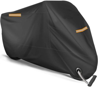 BASHLWUA (295X110X140cm XXXXL) Housse de protection moto Housse en polyester 190T, fientes d'oiseaux, imperméable, anti-poussière/